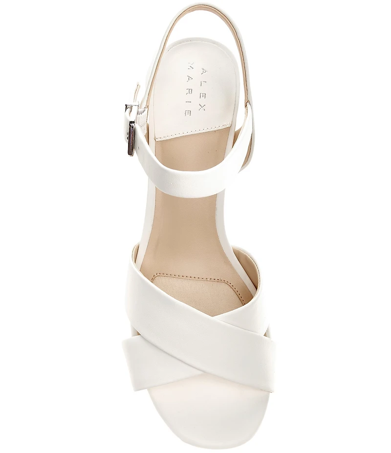 Alex Marie Anette Leather Cross Band Platform Sandals