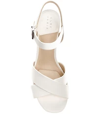 Alex Marie Anette Leather Cross Band Platform Sandals