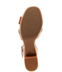 Alex Marie Anette Leather Cross Band Platform Sandals