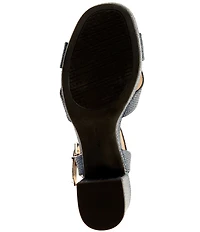 Alex Marie Anette Raffia Cross Band Platform Sandals