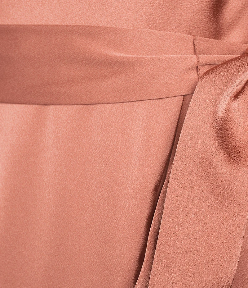 Alex Marie Annalee Satin Cowl Neck Sleeveless Midi Dress