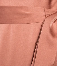 Alex Marie Annalee Satin Cowl Neck Sleeveless Midi Dress