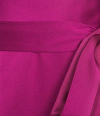 Alex Marie Annalee Satin Cowl Neck Sleeveless Midi Dress