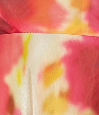 Alex Marie Aria Floral One Shoulder Sleeveless Printed Chiffon Gown