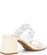 Alex Marie Austyn Pearl and Rhinestone Clear Banded Dress Slide Sandals