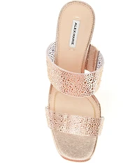 Alex Marie Austyn Rhinestone Clear Banded Dress Slide Sandals