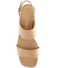 Alex Marie Barb Leather Double Banded Block Heel Sandals