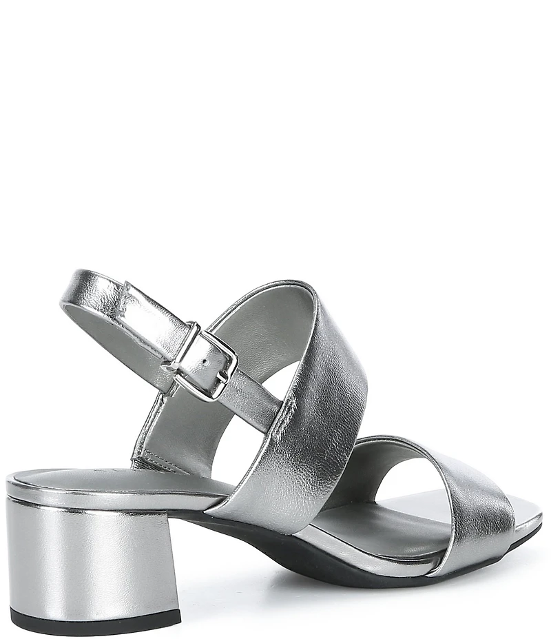 Alex Marie Barb Leather Double Banded Block Heel Sandals