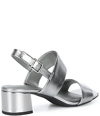 Alex Marie Barb Leather Double Banded Block Heel Sandals