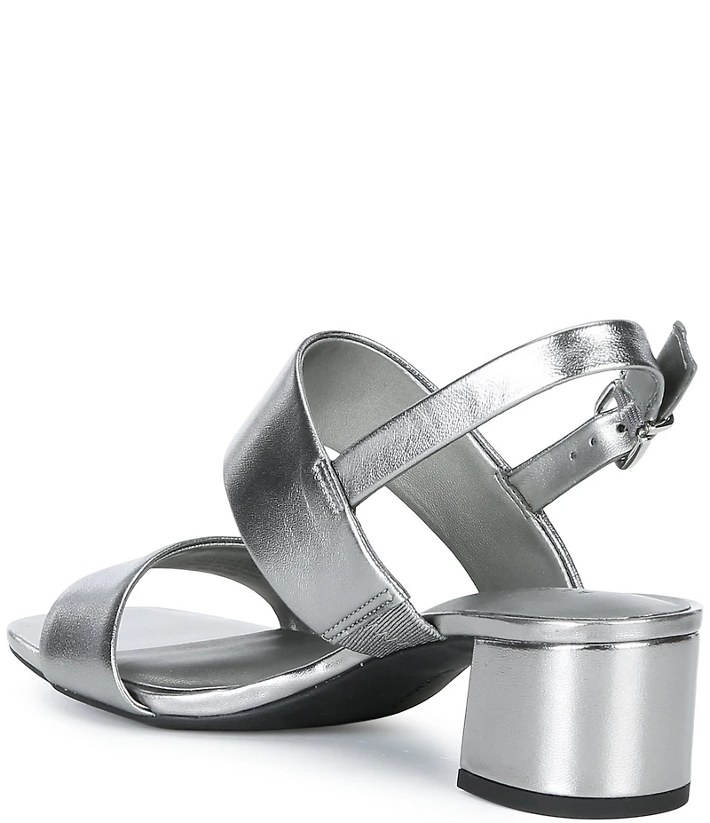 Alex Marie Barb Leather Double Banded Block Heel Sandals