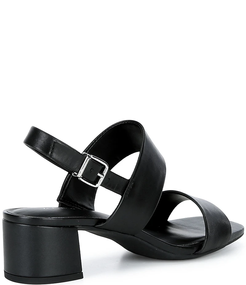 Alex Marie Barb Leather Double Banded Block Heel Sandals