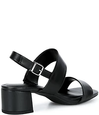 Alex Marie Barb Leather Double Banded Block Heel Sandals