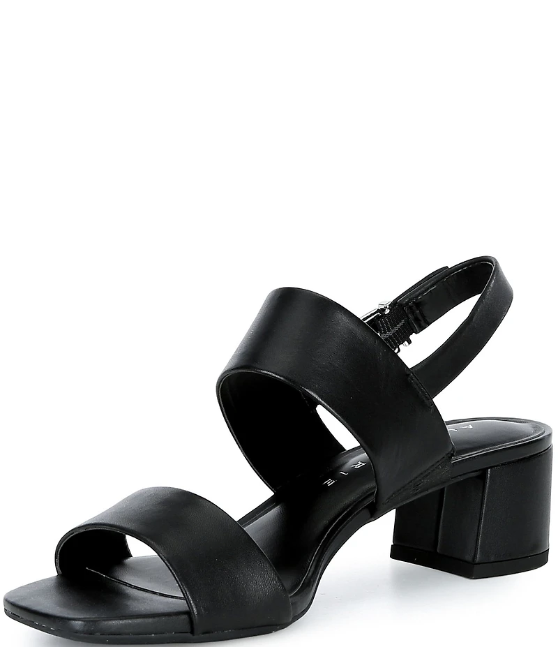 Alex Marie Barb Leather Double Banded Block Heel Sandals