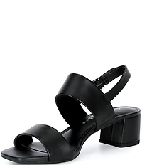 Alex Marie Barb Leather Double Banded Block Heel Sandals