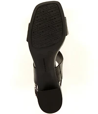 Alex Marie Barb Leather Double Banded Block Heel Sandals