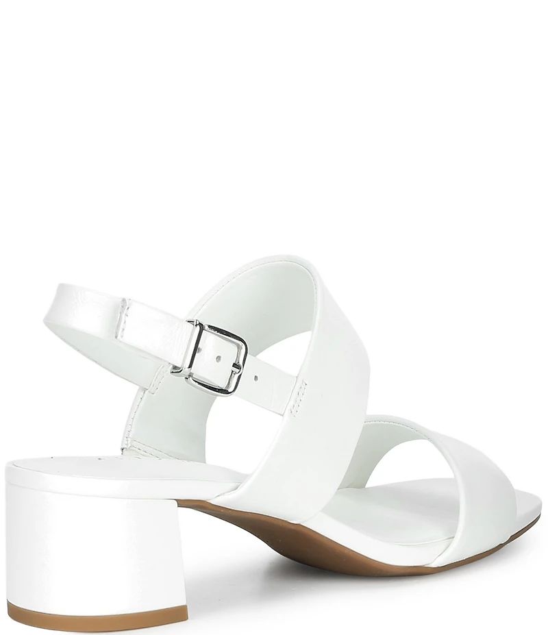 Alex Marie Barb Leather Double Banded Block Heel Sandals