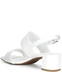 Alex Marie Barb Leather Double Banded Block Heel Sandals