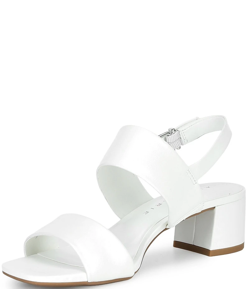Alex Marie Barb Leather Double Banded Block Heel Sandals