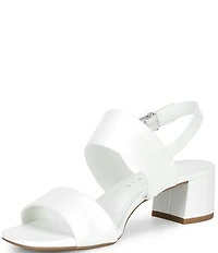 Alex Marie Barb Leather Double Banded Block Heel Sandals