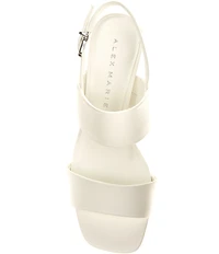 Alex Marie Barb Leather Double Banded Block Heel Sandals