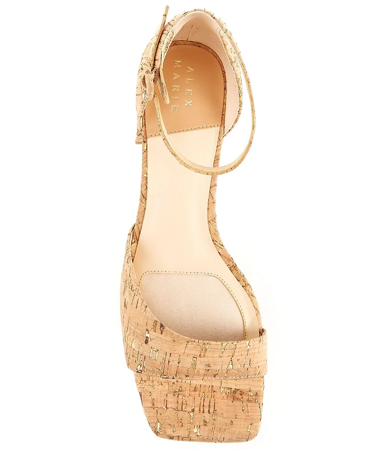 Alex Marie Belami Cork Square Toe Sandals