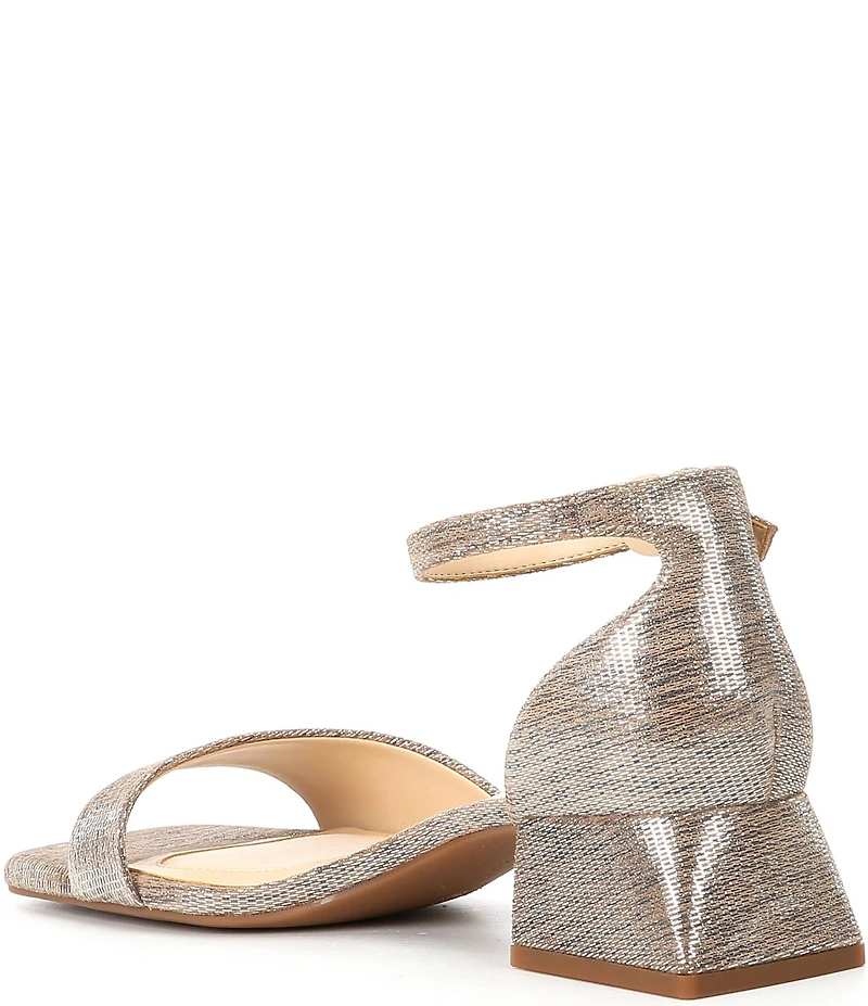 Alex Marie Belami Metallic Leather Square Toe Dress Sandals