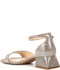 Alex Marie Belami Metallic Leather Square Toe Dress Sandals