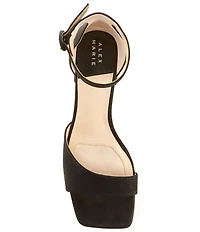 Alex Marie Belami Nubuck Suede Square Toe Dress Sandals