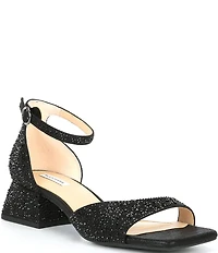 Alex Marie Belami Rhinestone Square Toe Dress Sandals