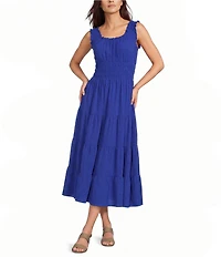Alex Marie Bently Crepe Round Neck Sleeveless Dress