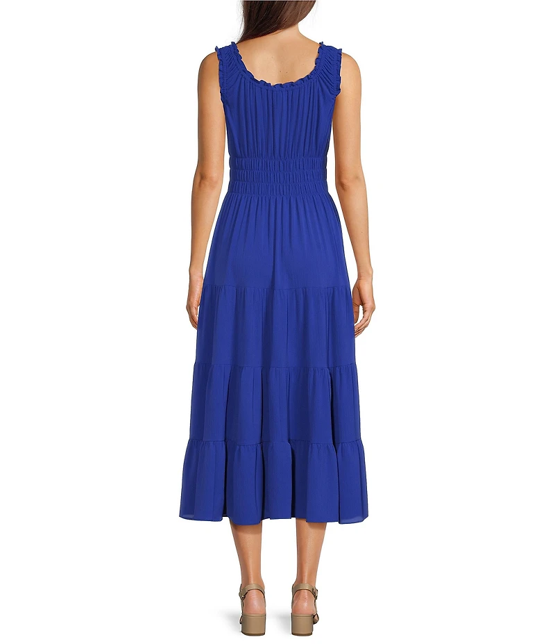 Alex Marie Bently Crepe Round Neck Sleeveless Dress