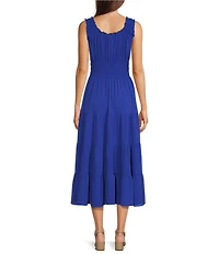 Alex Marie Bently Crepe Round Neck Sleeveless Dress