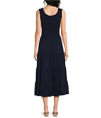 Alex Marie Bently Crepe Square Neck Sleeveless Dress