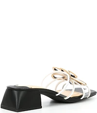 Alex Marie Bernice Clear Colorblock Flower Ornament Slide Sandals