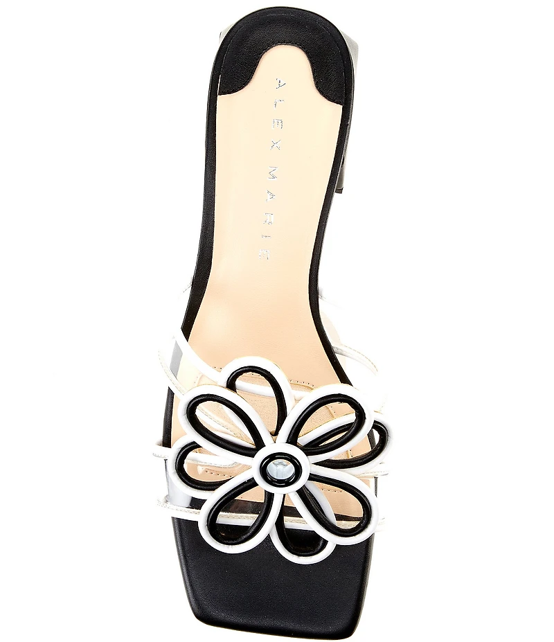 Alex Marie Bernice Clear Colorblock Flower Ornament Slide Sandals