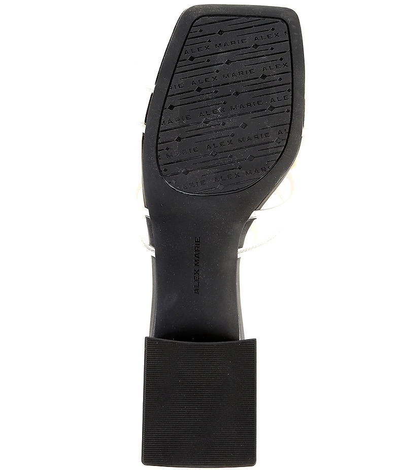 Alex Marie Bernice Clear Colorblock Flower Ornament Slide Sandals