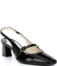 Alex Marie Blair Lizard Embossed Mary Jane Slingback Pumps