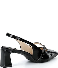 Alex Marie Blair Lizard Embossed Mary Jane Slingback Pumps