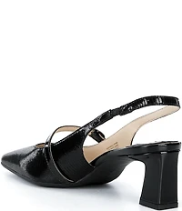 Alex Marie Blair Lizard Embossed Mary Jane Slingback Pumps