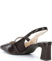 Alex Marie Blair Lizard Embossed Mary Jane Slingback Pumps