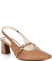 Alex Marie Blair Raffia Mary Jane Slingback Pumps