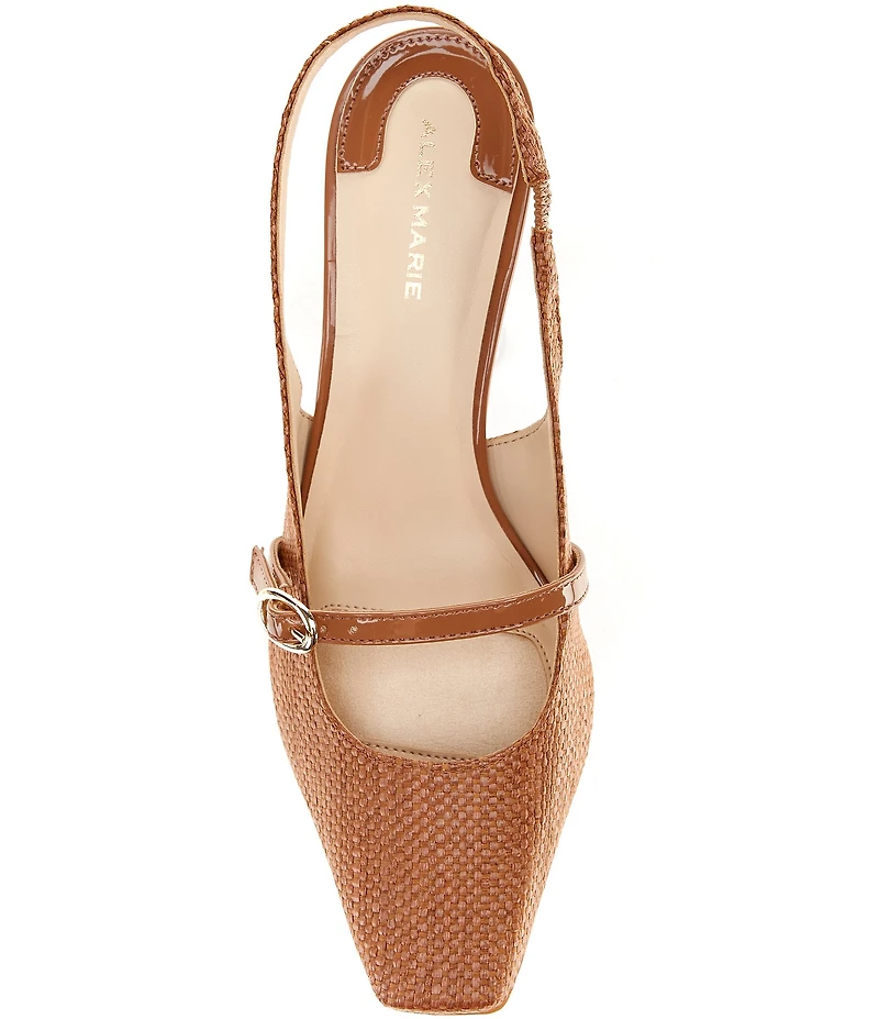 Alex Marie Blair Raffia Mary Jane Slingback Pumps