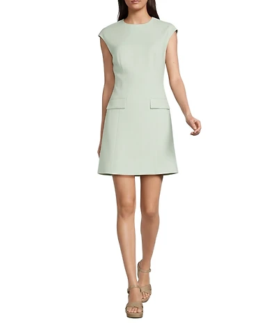 Alex Marie Blair Stretch Ponte Short Sleeve Mini Dress