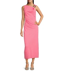 Alex Marie Brianna One Shoulder Matte Jersey Maxi Dress