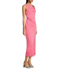 Alex Marie Brianna One Shoulder Matte Jersey Maxi Dress