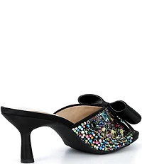 Alex Marie Bridget Three Multi Jewel Embellished Bow Slide Sandals