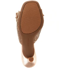 Alex Marie Bridget Two Rhinestone Embellished Bow Dress Slide Sandals