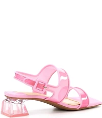 Alex Marie Brooklynn Clear Double Banded Block Heel Sandals