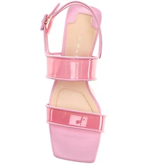 Alex Marie Brooklynn Clear Double Banded Block Heel Sandals