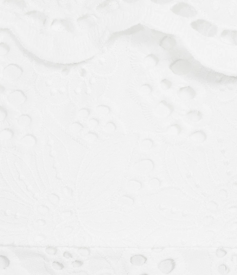 Alex Marie Callie Square Neck Sleeveless Novelty Embroidery Midi Dress